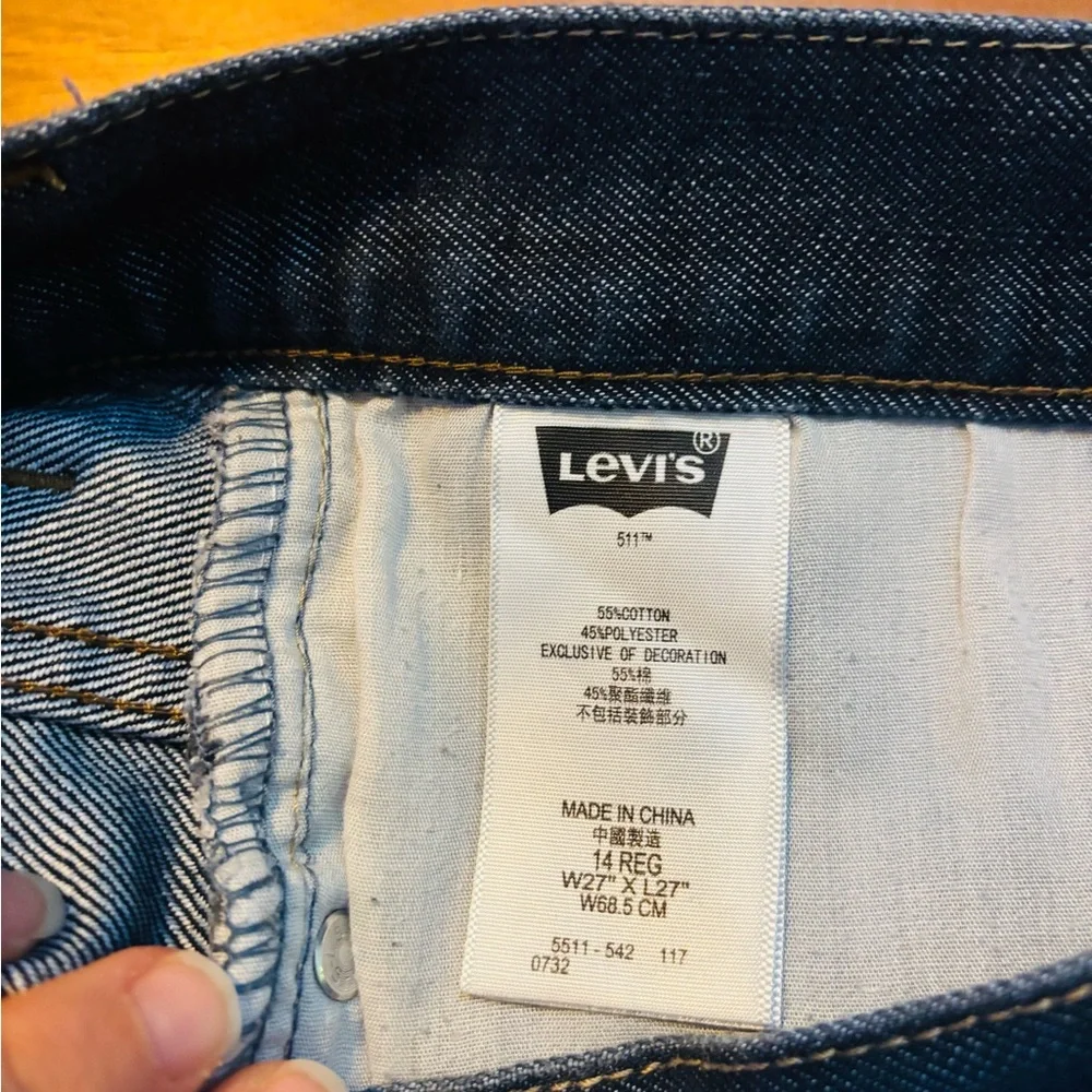 Levi's 511 Slim Fit Jeans W27 L27 (14R) - Dark Blue, Like New - Picture 10 of 10